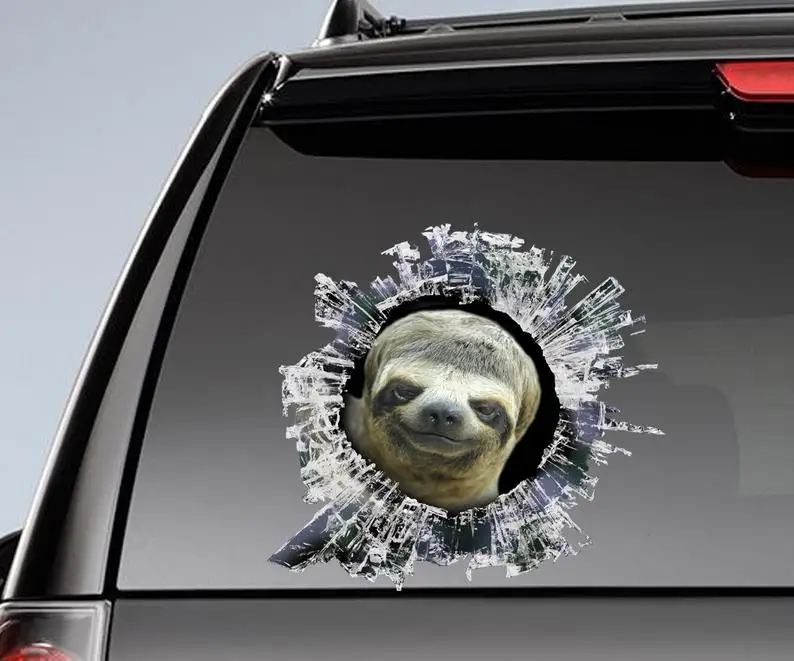 

2021 Sloth window sticker, laptop sticker, funny decal, sloth decal