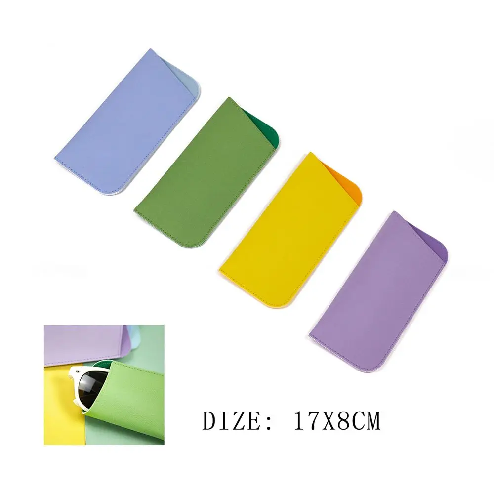 Новинка 2021 сумка для очков из искусственной кожи сочетания цветов