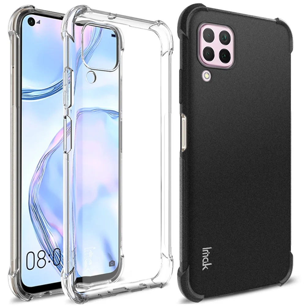 Чехол IMAK с воздушной подушкой для Huawei P40 Lite Nova 7i ударопрочный мягкий прозрачный