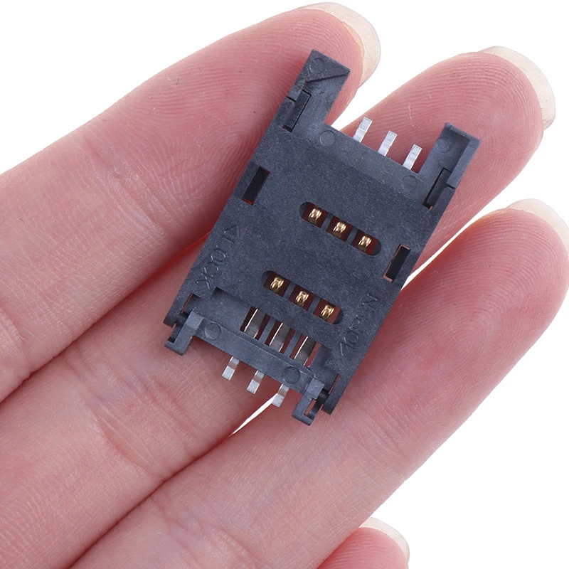 10 шт. SIM держатель для карт 6 P SMT SMD PIN Разъем карты/6 слот/сиденья/держатель телефона