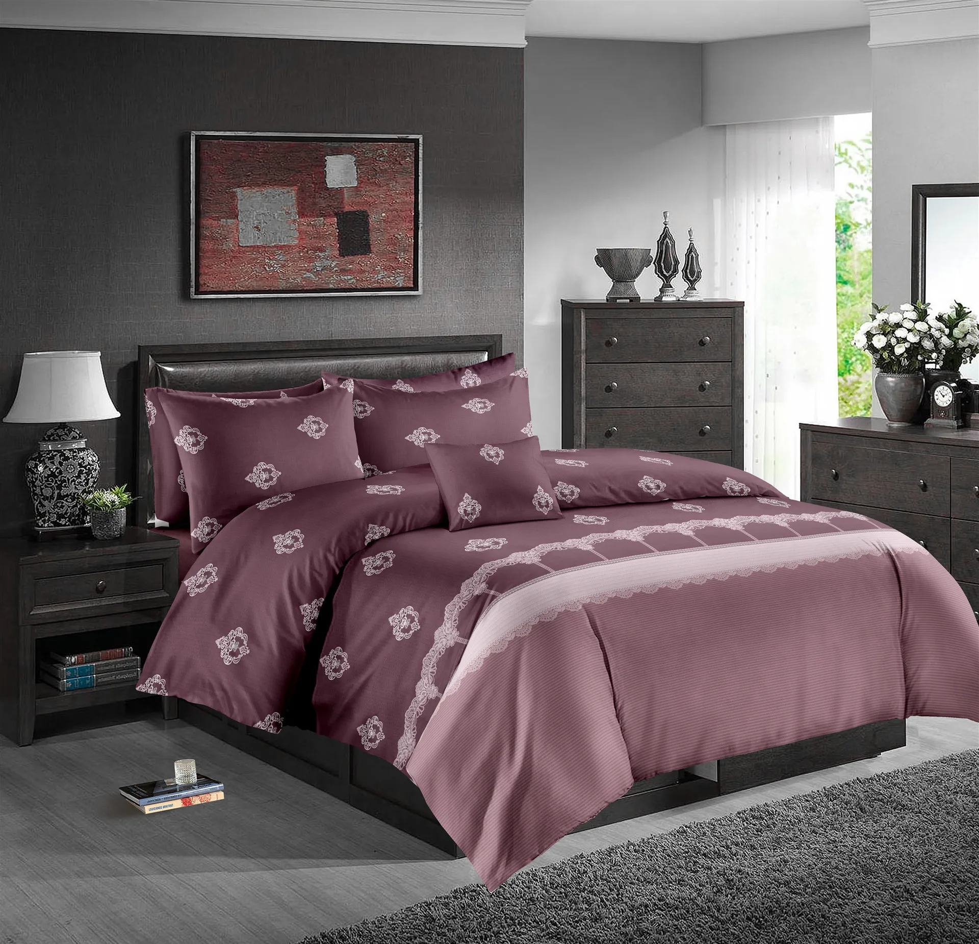 

Europe Bedding Sets Home Textile Simple Style Geometric Pattern Bedclothes Duvet Cover Pillowcase Bed Sheets