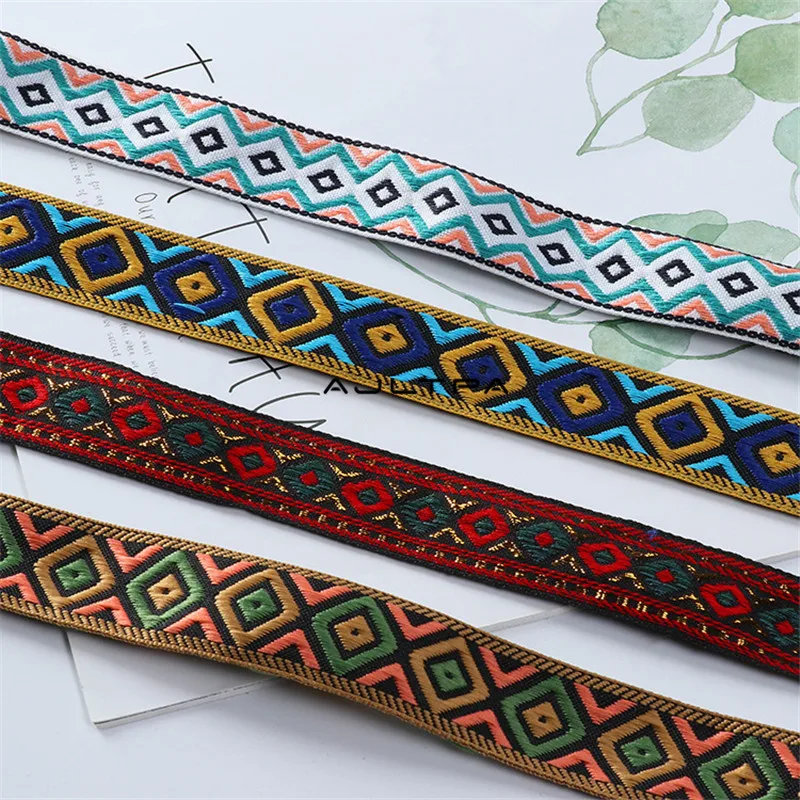 

200 ярдов 2,3 см Wdith Этническая вышивка жаккардовые ленты DIY Одежда швейная одежда украшения ткани аксессуары
