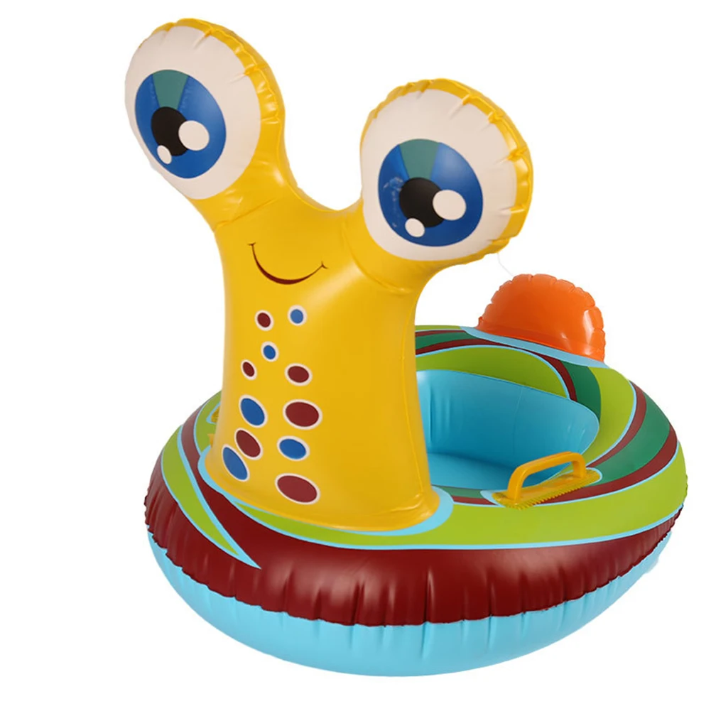 

Кольцо плавательное из ПВХ с мультяшной улиткой, милое гладкое безопасное детское сиденье, круг, плавающее кольцо для младенцев, игрушка дл...