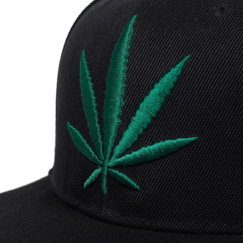 

New leaves embroidered baseball cap fashion Wild hip hop caps outdoor sports hat men and women universal hats