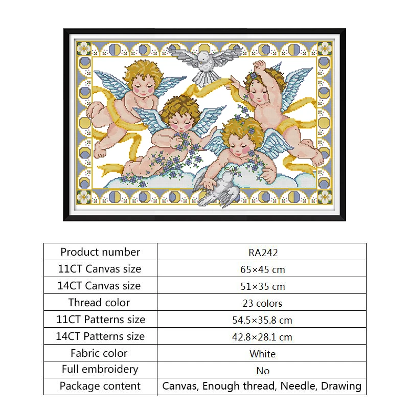Angel's Blessing DIY Embroidery Needlework Sets Wall Home Decor Needlepoint Counted Dmc 14ct 11CT Cross Stitch Kits | Дом и сад