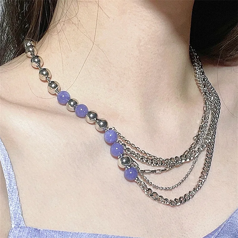 

Новое поступление, ожерелья, модные женские ожерелья, Классические нитки, металлические, круглые, универсальные, ожерелья для вечеринок, Женские Ювелирные изделия