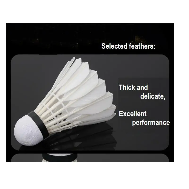Badminton Balls Shuttlecock White Feather Flying Stability Durable Training Indoor Outdoor Sports | Спорт и развлечения