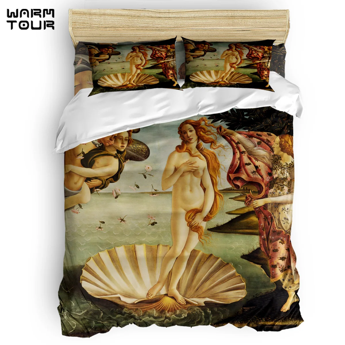 Пододеяльник WARMTOUR с изображением родов венерины от Sandro Botticelli комплект из 4