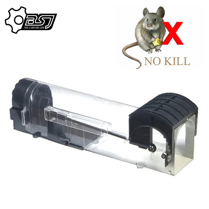 

Reusable Smart Mouse Trap Humane Clear Plastic No Kill Rodents Catcher Mice Piege Rat Live Trap for Indoor Outdoor Pest Control