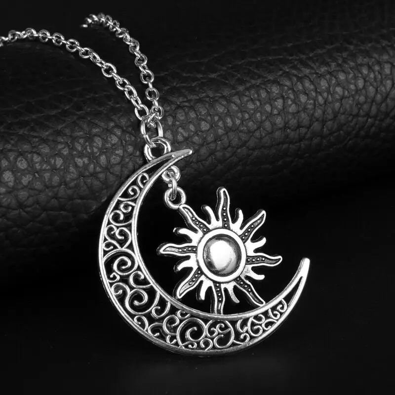 В винтажном стиле с изображением солнца Луны цепочка подвеской из сплава цепи