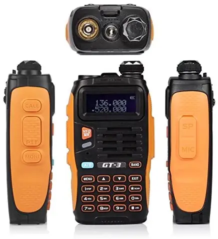 Baofeng GT 3 Mark II VHF/UHF 136 174/400 520 MHz двухдиапазонный FM Ham двухсторонняя рация с usb кабелем