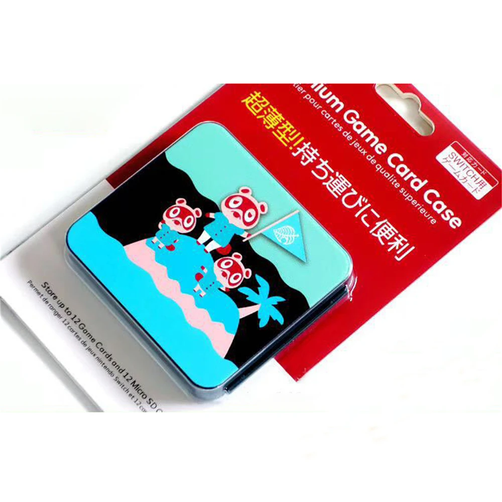 

PC Material Storage Box NS24 Game Card Box For Animal Crossing NS Embossed Painted Game Card Box For Nintendo SWITCH SD Card
