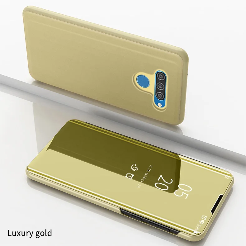 K50 флип-зеркальный корпус для LG K50 чехол умный магнетизм прозрачный чехол-подставка с окошками задняя крышка для телефона чехол для LG K 50 50k чехол Coque
