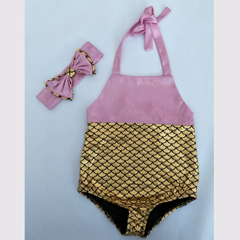 Meihuida/детский купальник-бикини для маленьких девочек с блестками рыбкой чешуя