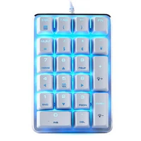 usb wired mechanical numeric keypad 21 key illuminated keyboard suitable for finance commerce bank counter cashier