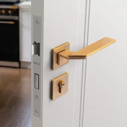 Квадратный складной дверной замок Goo-Ki дверная ручка для спальни с замком