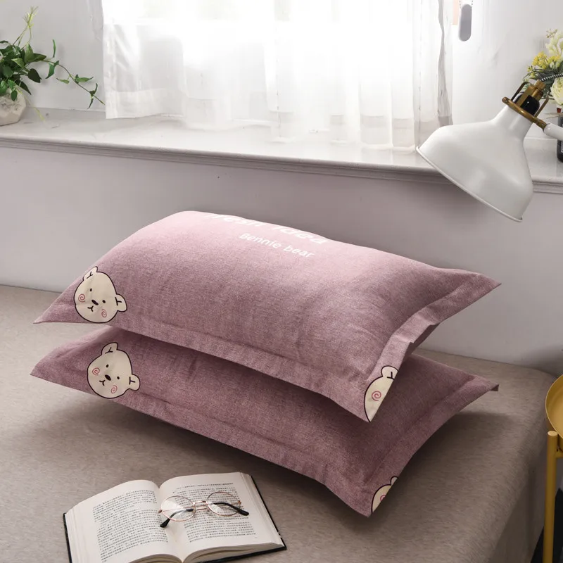 Nodic Leaf Printed 48 x 74cm Pillowcase Cartoon Cute Pillow Covers Polyester Pastoral Style 2pcs Soft Case (No Filler) | Дом и сад