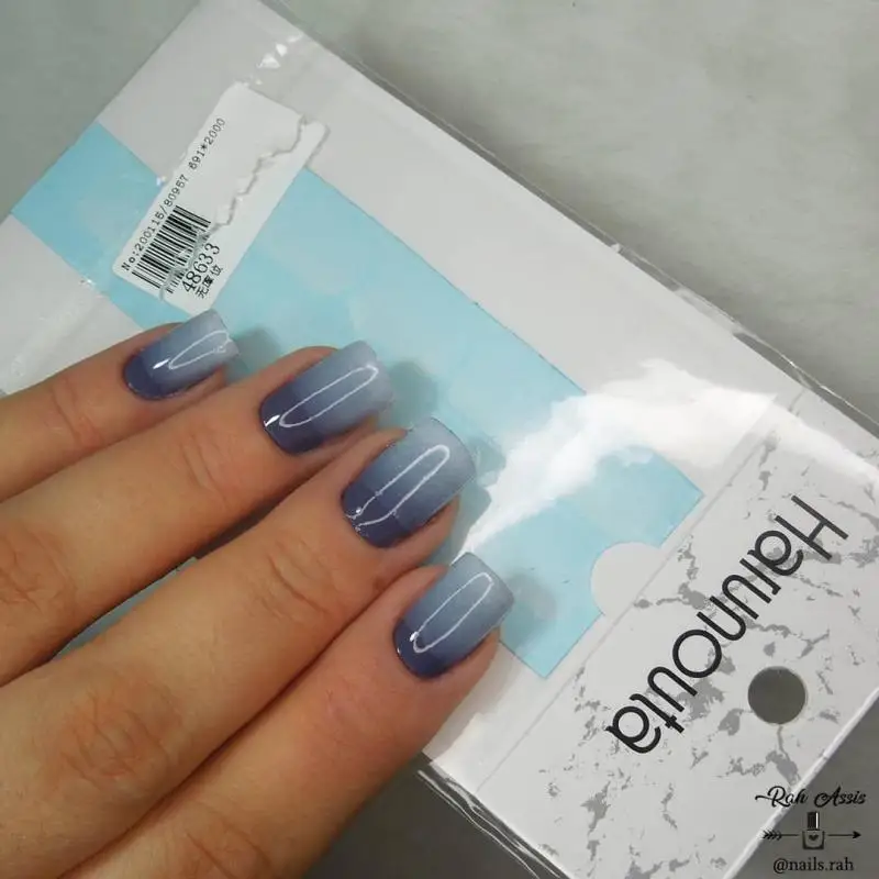 Белые наклейки для ногтей 1 шт. градиентные Водные Наклейки бумажные переводные