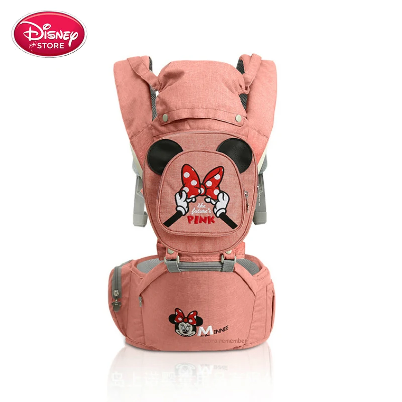 pink Disney Хипсит для переноски детей дышащий передний облицовочный Удобный слинг рюкзак сумка намотка переноска аксессуары для малышей - Цвет: pink