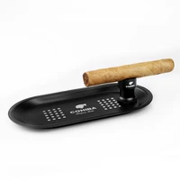 cohiba portable ashtray metal pocket cigarette cigar ash tray travel ashtray with holder cigar smoking gadget ca 033