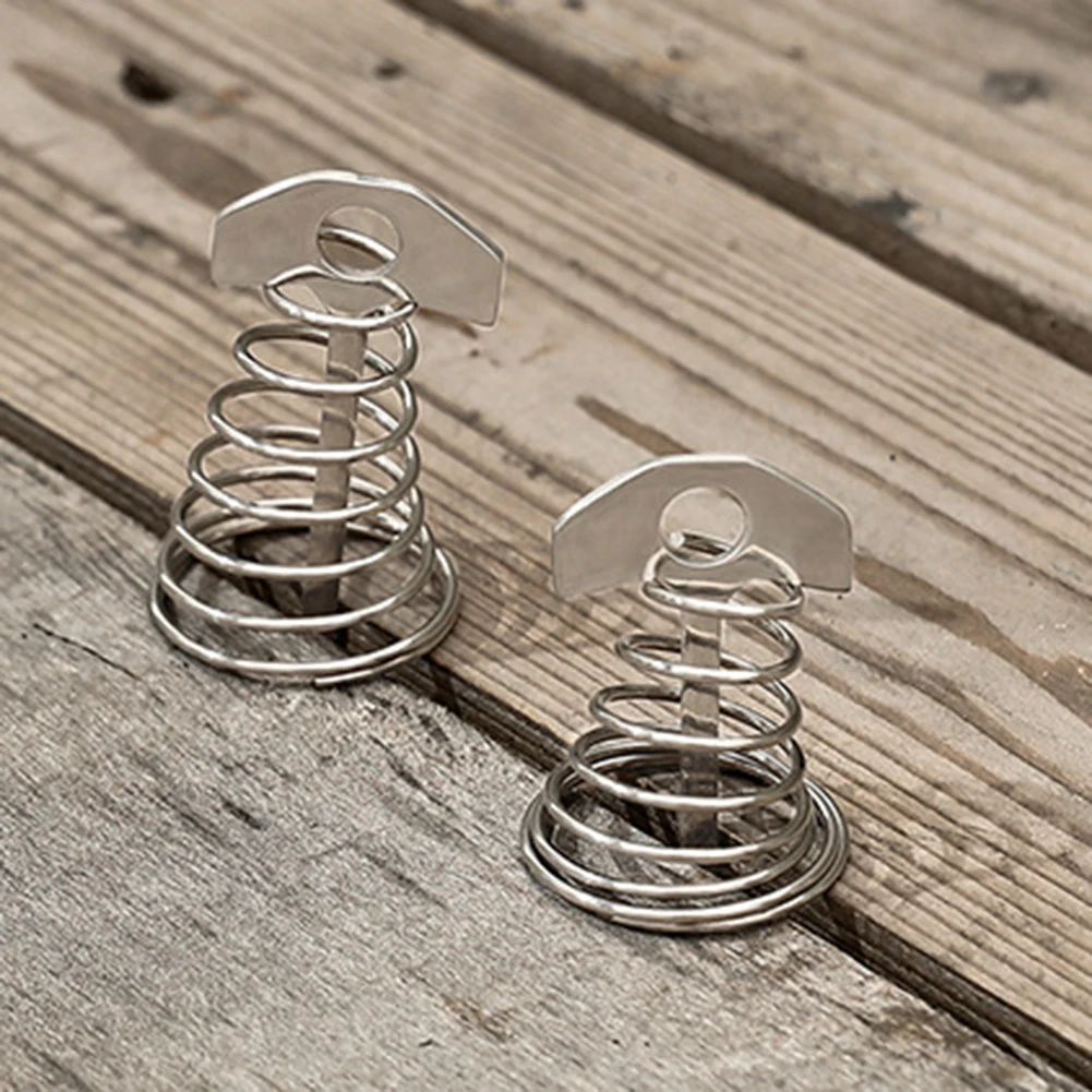 

Outdoor Floor Ground Deck Pegs Nail Camping Tent Fixed Wind Rope Spring Buckles Anti-corrosion Camping Equipment