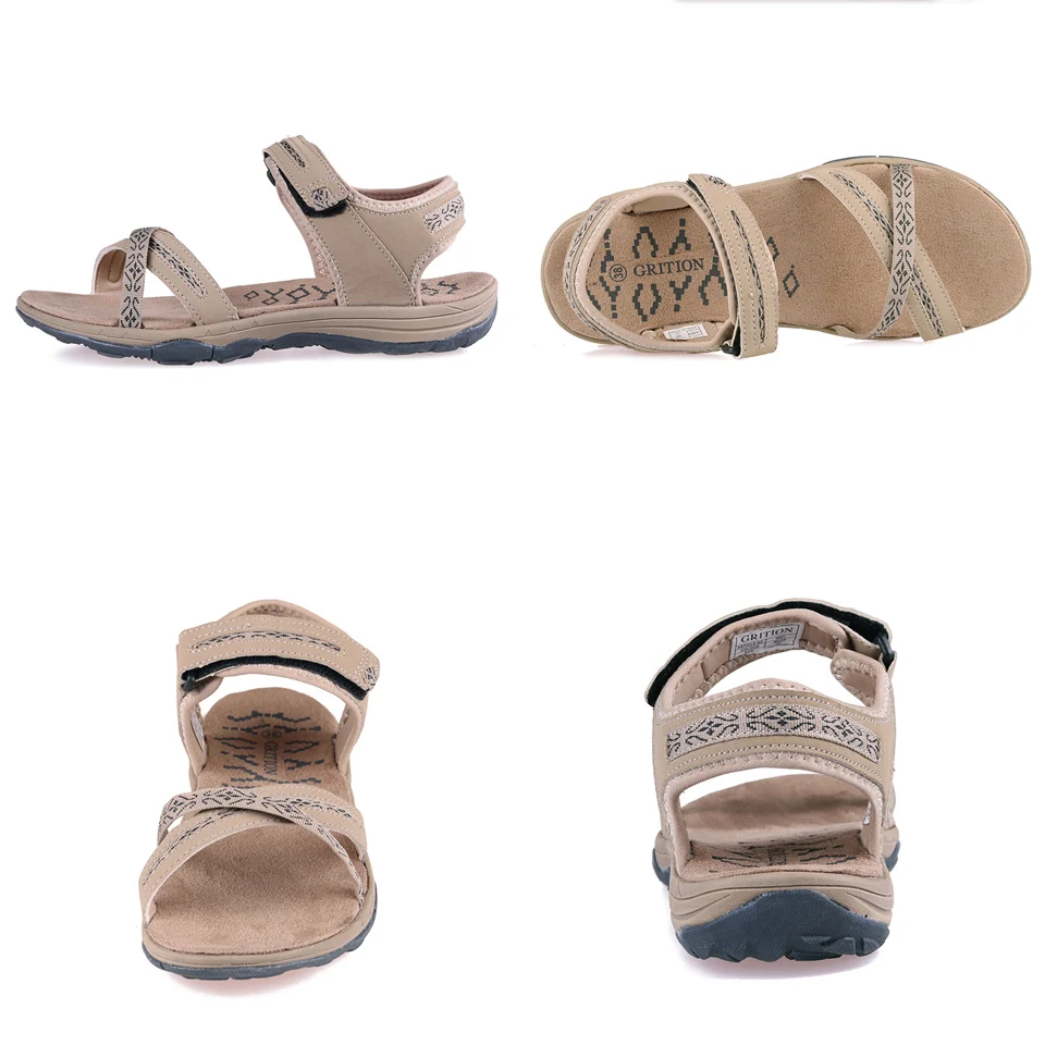 Сандалии GRITION женские на плоской подошве Повседневная пляжная обувь Тапочки для