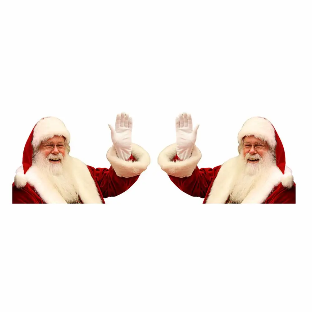 2020 Christmas Fashion The New 3D Realistic Santa Claus Car Rear Window Sticker Home Decoration Accessories Navidad Hot Sale | Автомобили