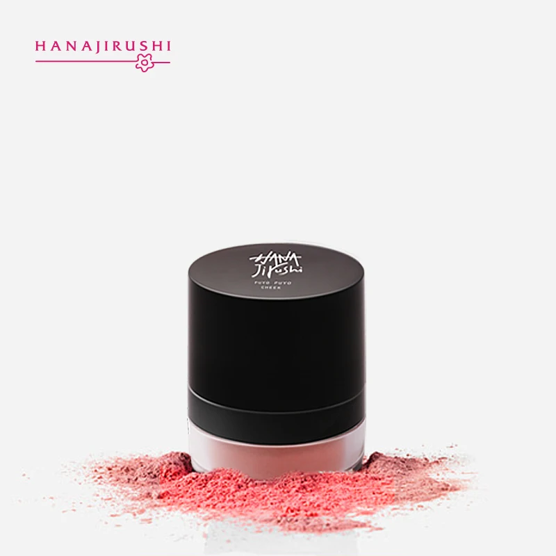 Grapefruit Red HANAJIRUSHI пуховая Румяна для щек выскакивающая Румяна для лица Пудра Румяна макияж натуральные Румяна Puyo Румяна для щек 2 г - Цвет: Grapefruit Red