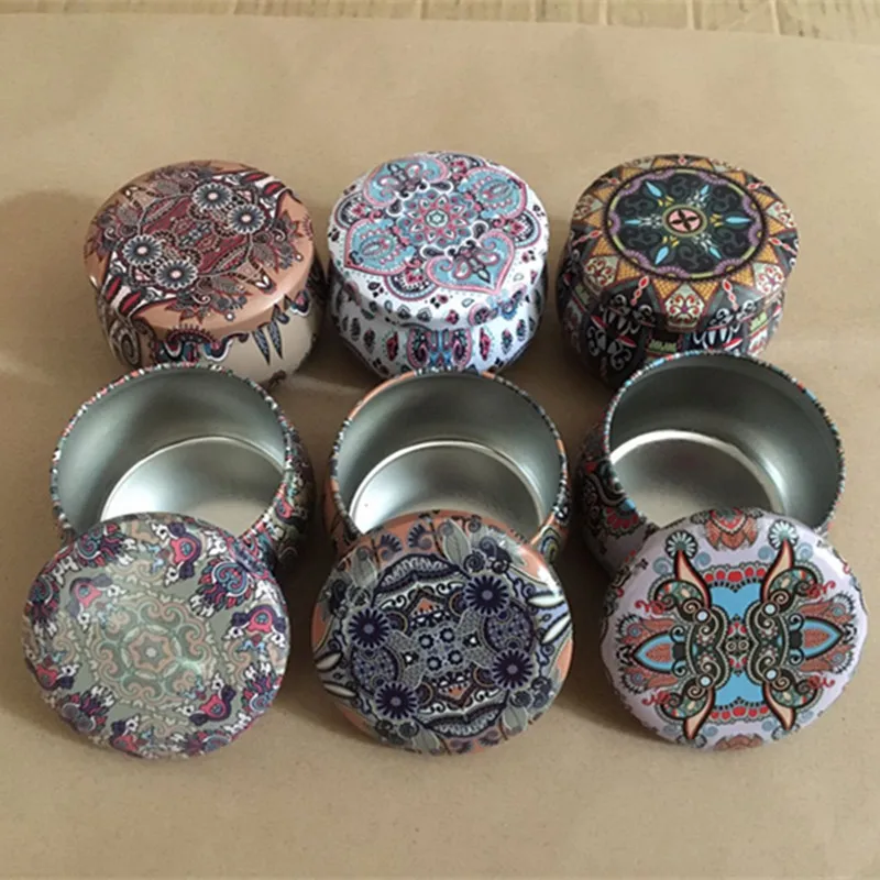 6 шт. винтажные металлические жестяные банки в форме барабана банка для свечей