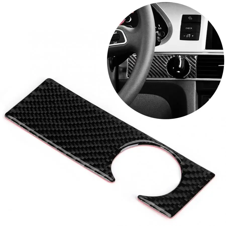 Углеродное волокно автомобильный двигатель ключ запуска рамка панель отделка
