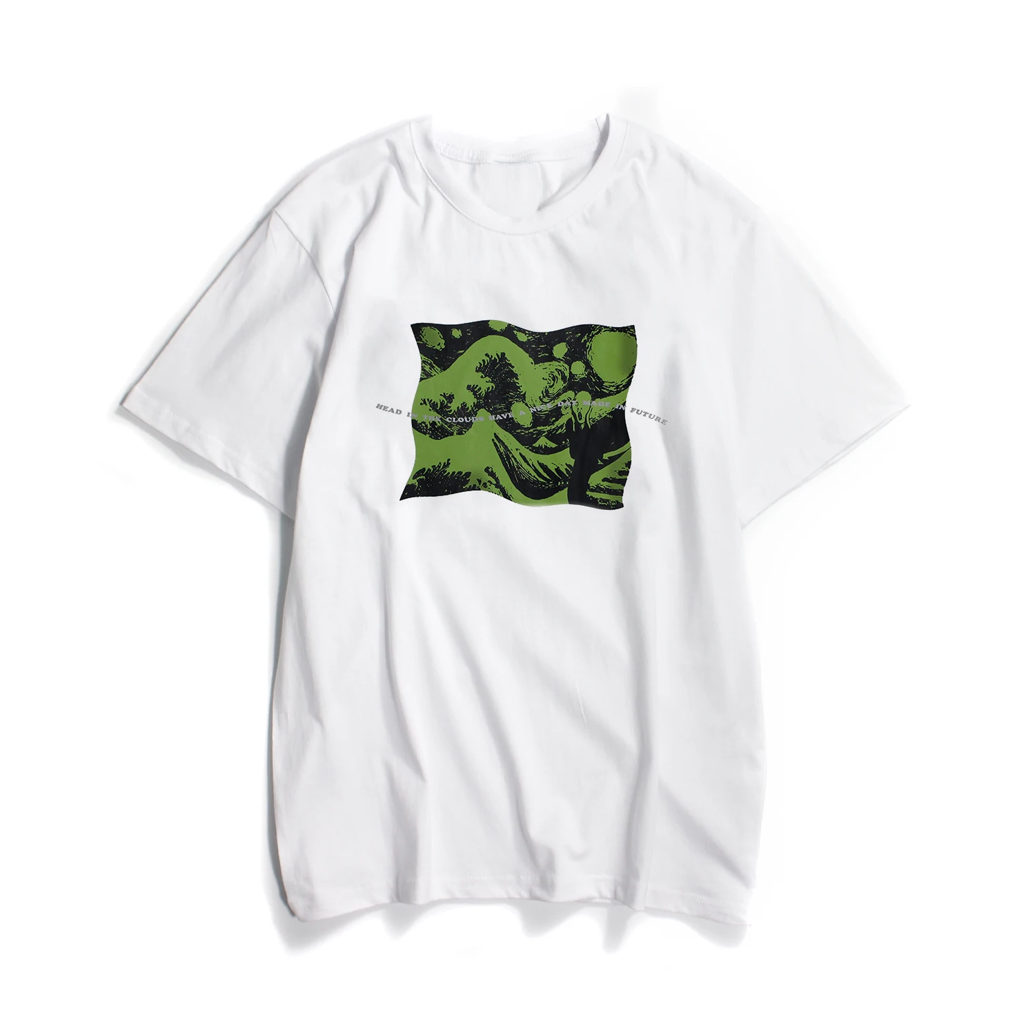 

ins popular logo printed English easy short sleeve T-shirt