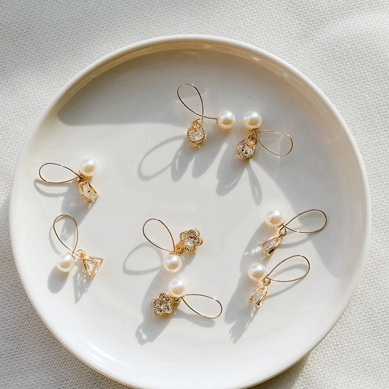 Серьги-гвоздики SHUANGR в стиле барокко с пресноводным жемчугом ювелирные изделия