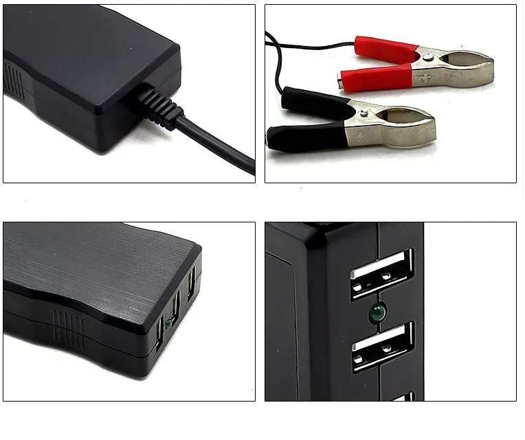 Многопортовый 12V24v аккумулятор зарядное устройство для мобильного телефона