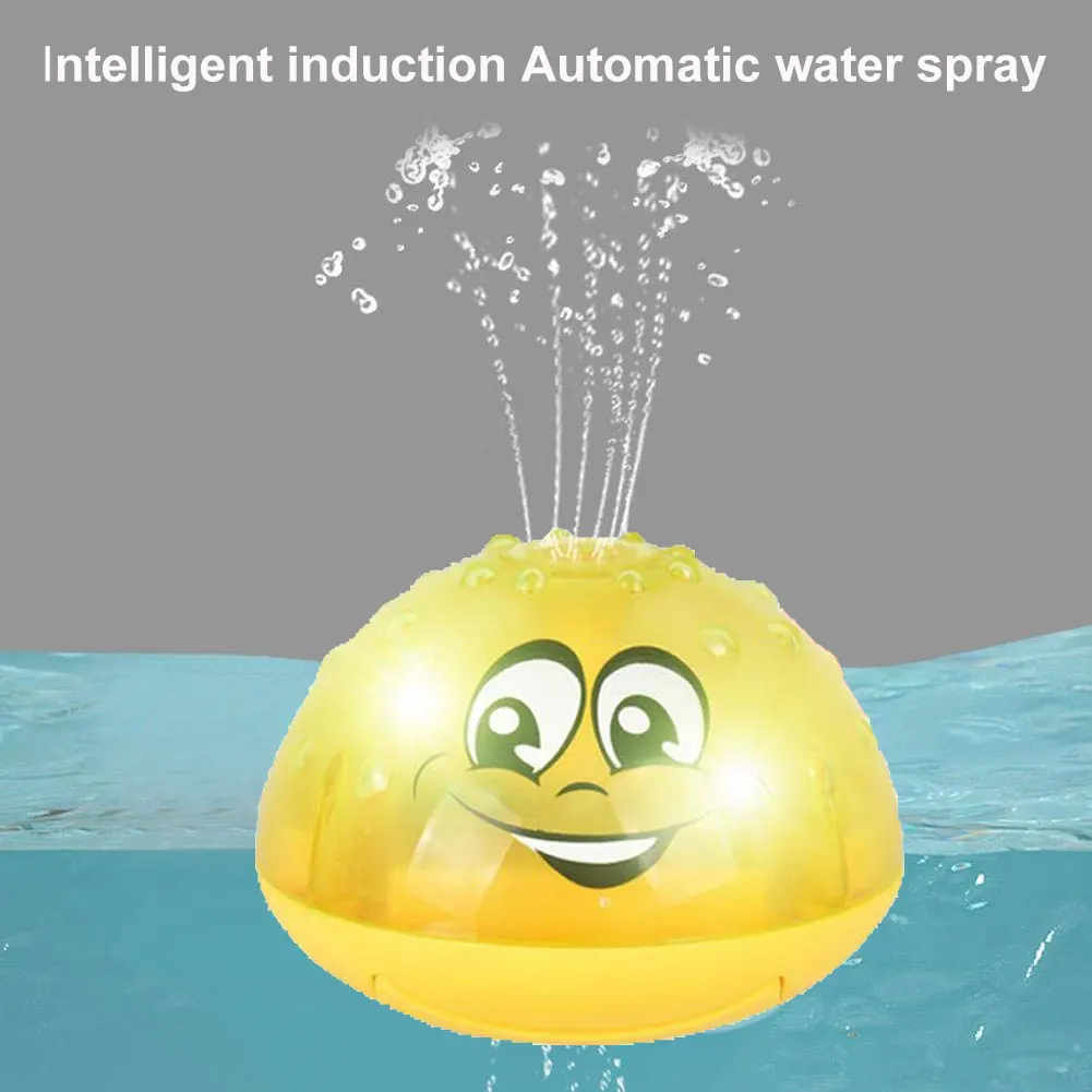 Baby Bath Toy Cartoon Light Music Electric Induction Sprinkler Ball Kids Baby Bath Pool Toy New for Children Swimming Party