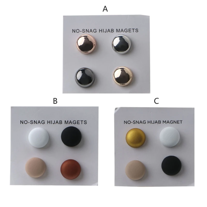 

Strong Metal Plating Magnetic Hijab Clip Safe Hijab Brooch Luxury Accessory No Hole Pins Brooch Magnet for Muslim Scarf