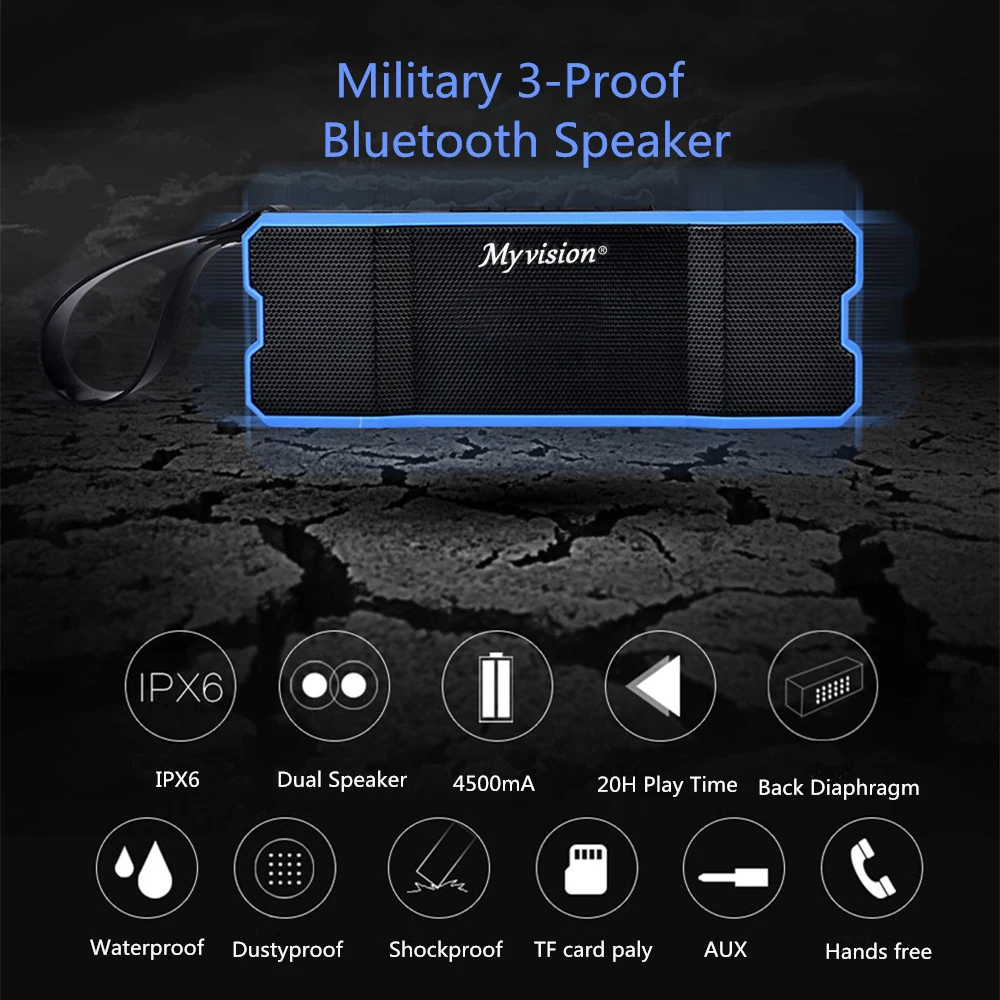 Водонепроницаемый Bluetooth динамик s открытый беспроводной портативный динамик с 12 часов воспроизведения превосходный звук для кемпинга, спорта, Showe