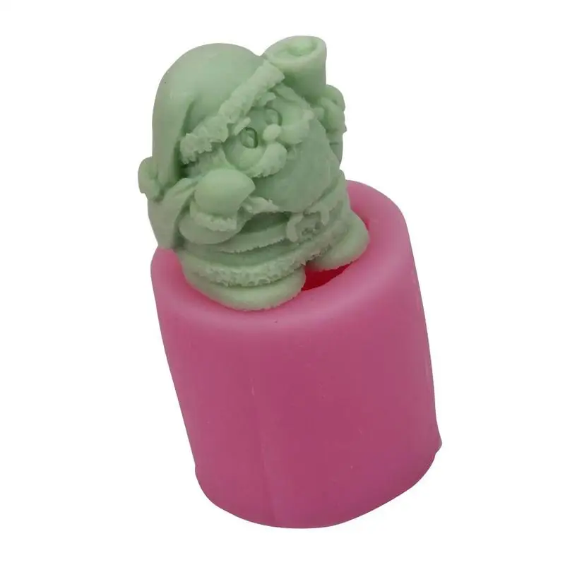 MILIVIXAY 2 шт рождественские силиконовые формы для свечей Санта Клаус Подарочная