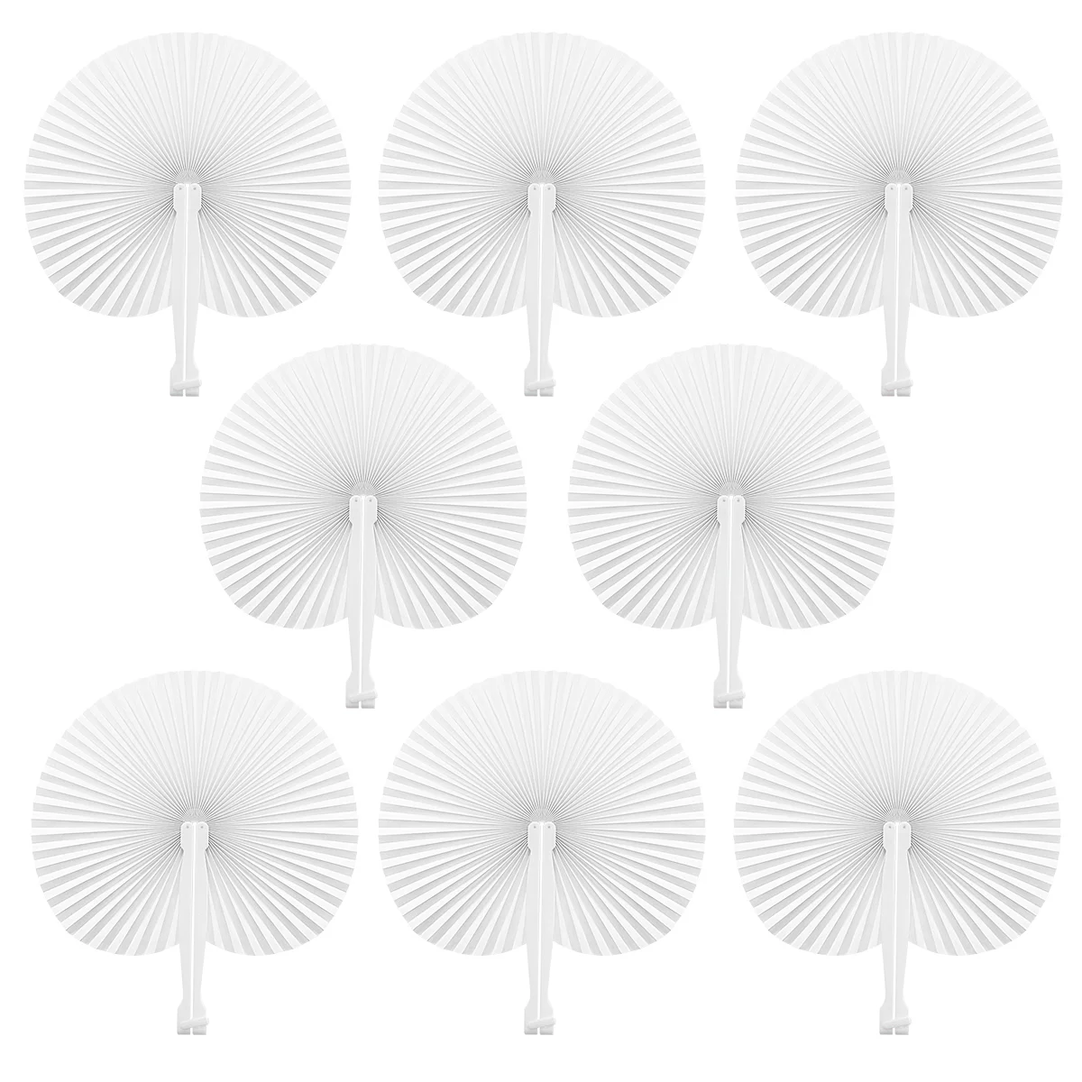 

60pcs Folding Fan Handheld Fans Paper Folded Fan Circular Paper Fan for Wedding Party