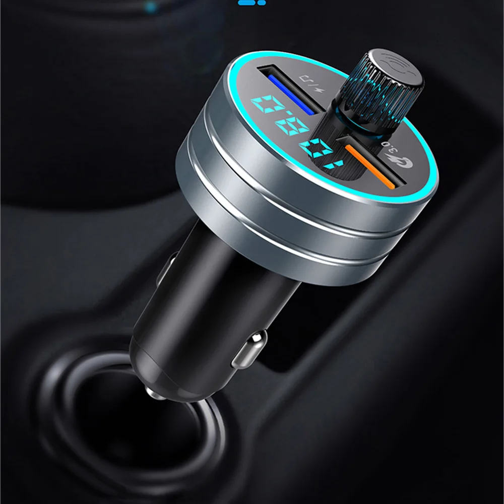 

Quick Charge 3.0 Car Charger FM Transmitter Bluetooth 5.0 Car Kit Audio MP3 Player Handsfree 3.1A Dual USB Car Phone Charger