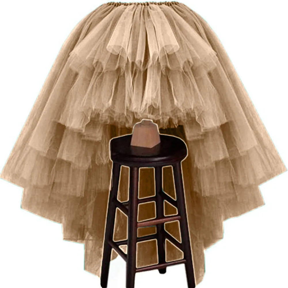 Красочные подъюбники женские юбки из многослойного фатина с высоким и низким