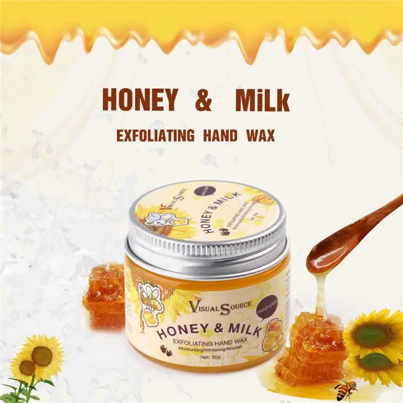 

50g Milk Honey Hand Mask Hand Wax Moisturizing Whitening Skin Care Exfoliating Calluses Hand Film Hands Care Cream TSLM1