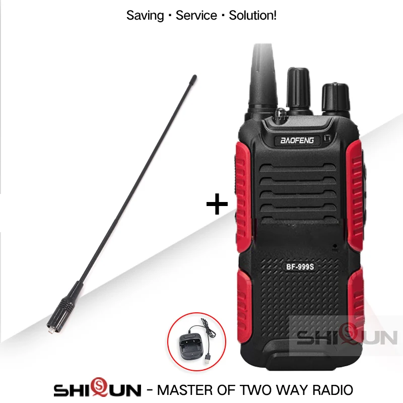 USB-NA-771 Antenna Горячая Baofeng bf-999s Plus Walkies Uhf band военный уровень двухстороннее радио 999S(2) для безопасности, отеля, ветчины BF999s обновление 888s 5W - Цвет: USB-NA-771 Antenna