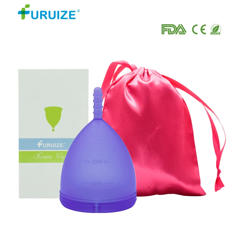 1pcs purple-1bag Furuize Mimosa чашка медицинская силиконовая менструальная чашка Женская гигиена копа менструальная Дамская чашка период чашка новейшая чашка Mimose - Цвет: 1pcs purple-1bag