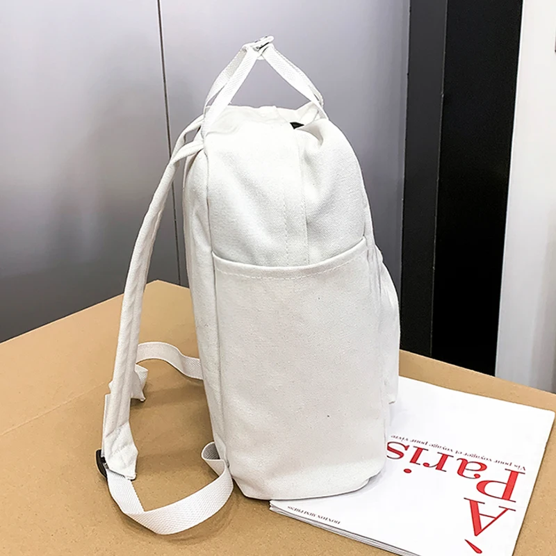 New Mochila Canvas Backpack Black White School Bags For Teenagers Backpacks Casual Rucksack Schoolbag |