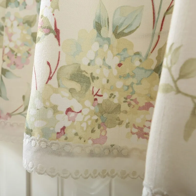 Китайская пасторальная Затемняющая Короткая занавеска для кухни кофейный