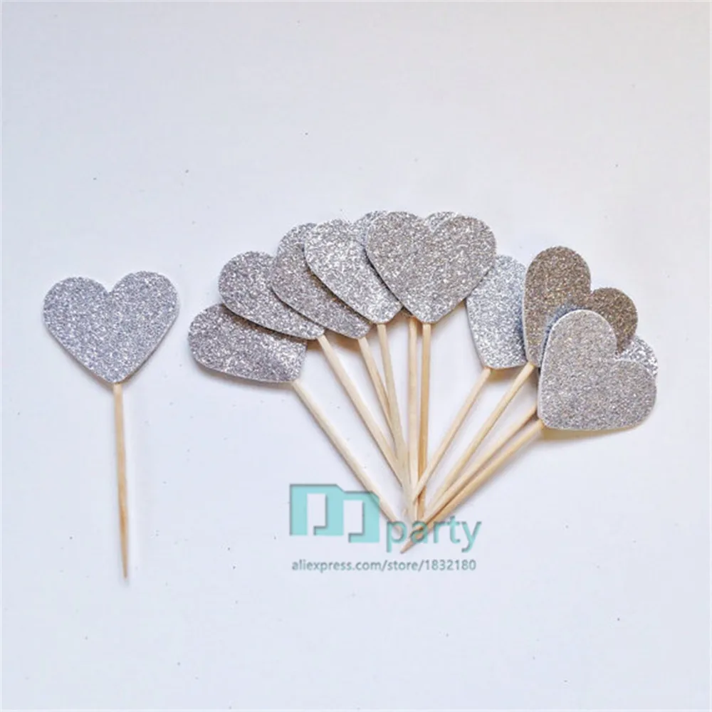 Изготовленный На Заказ Цвет 100 шт. цвета: золотистый серебристый блеск капкейк