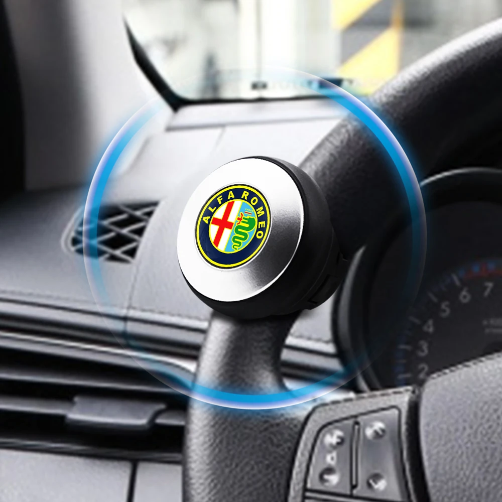 

Car Steering Wheel 360° Knob Ball Spinner Knob Power Handle Ball Booster For Alfa Romeo Giulia Giulietta 159 156 MITO Stelvio 14