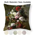 Винтажный чехол для подушки с цветочным рисунком натюрморт наволочка из хлопка и льна натюрморт Натюрморт с красными листьями цветочный винтажный натуральный