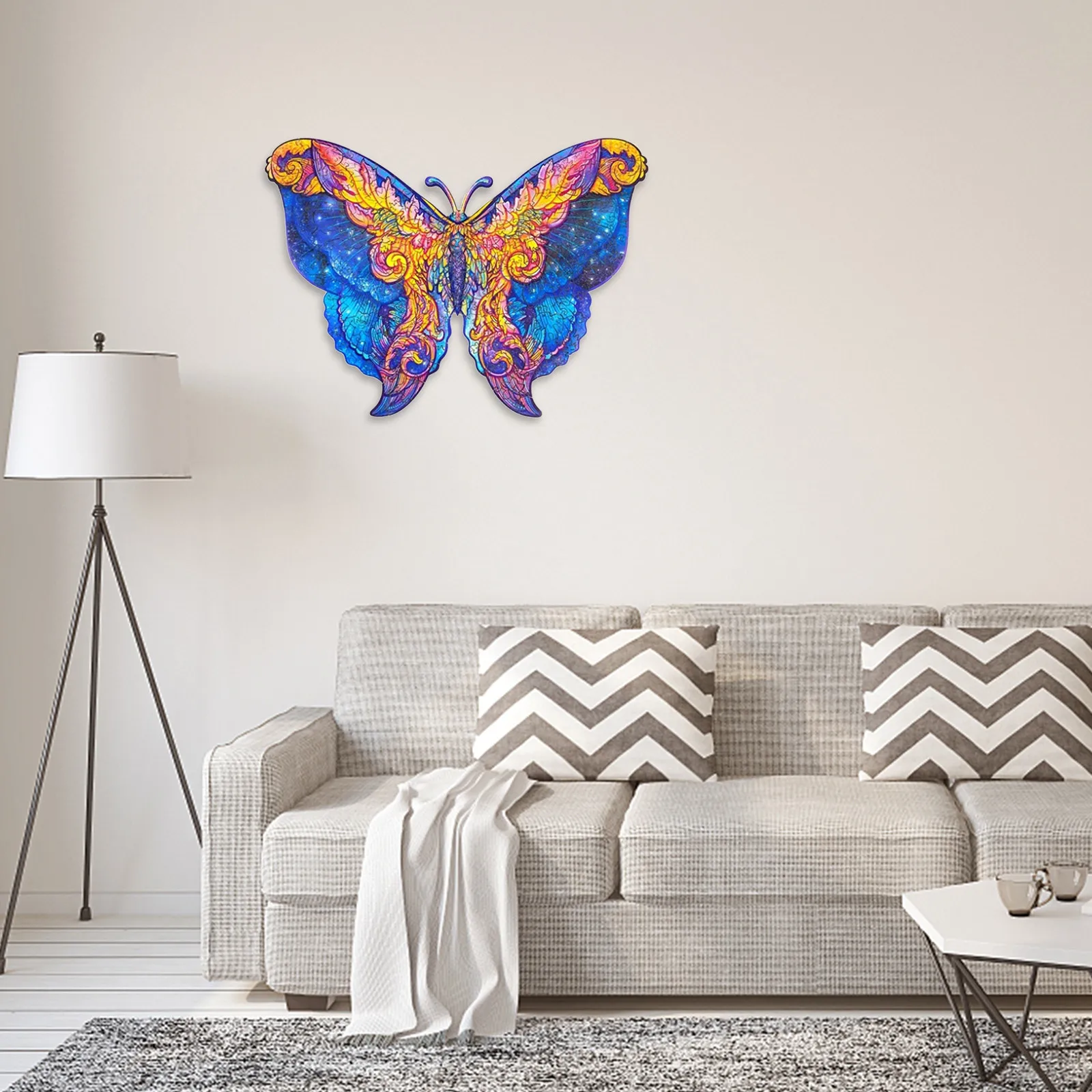 

Wooden Jigsaw Puzzles Unique Shape Butterfly Nature Themed Educational Puzzles Set Fun for Adults and Kids Fantastic Gift A20