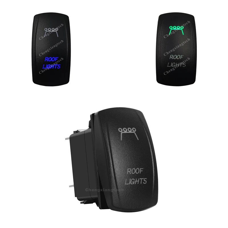 

Верхний зеленый и нижний синий светодиодный индикатор кулисный переключатель-светильник на крышу S - 3 PIN SPST ВКЛ-ВЫКЛ для лодки Мэн кулисный п...